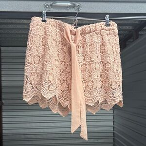 Torrid Peach Lace Women Shorts